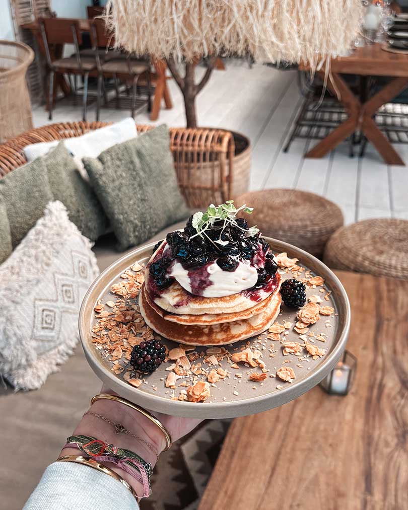 pancakes, ontbijt, tulum, strandtent